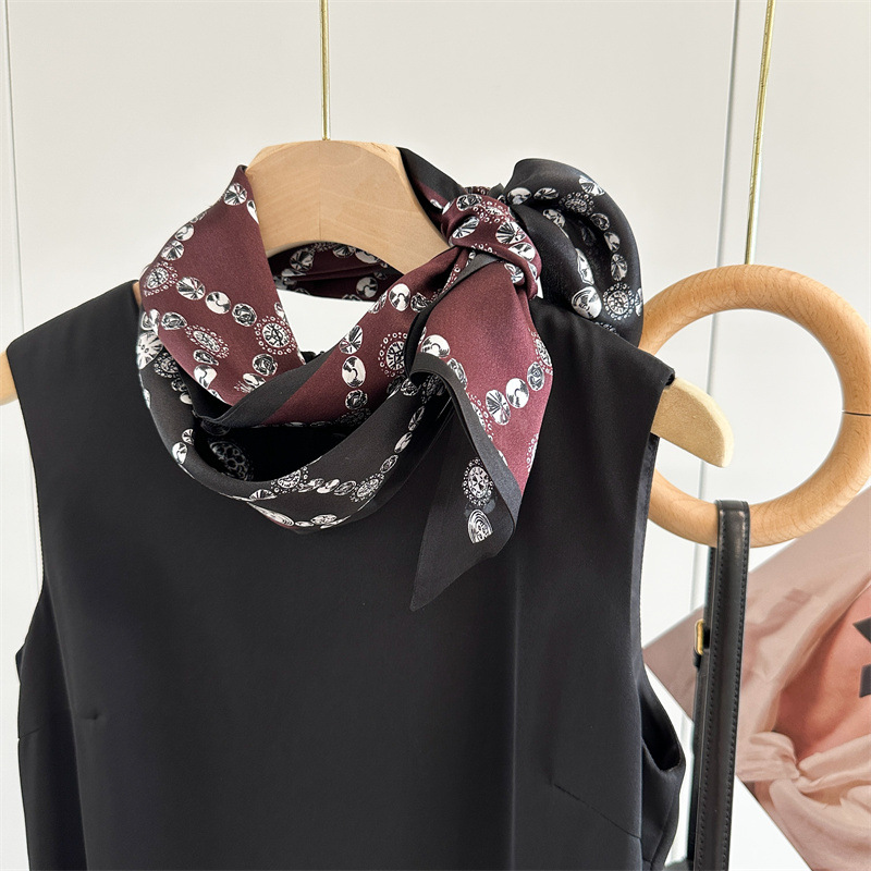 Women'S Fashion Layering - Jewelry Print 100% Jedwabne Apaszki na