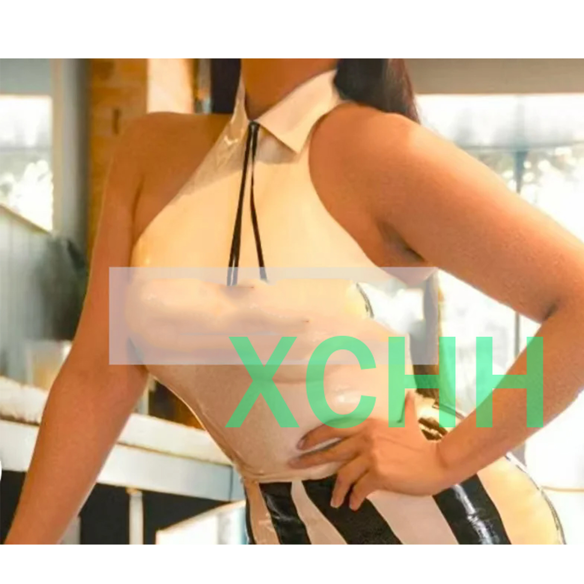 Women'S Fashion Vest Tops - Naturalny Lateks Seksowna Damska Koszulka z