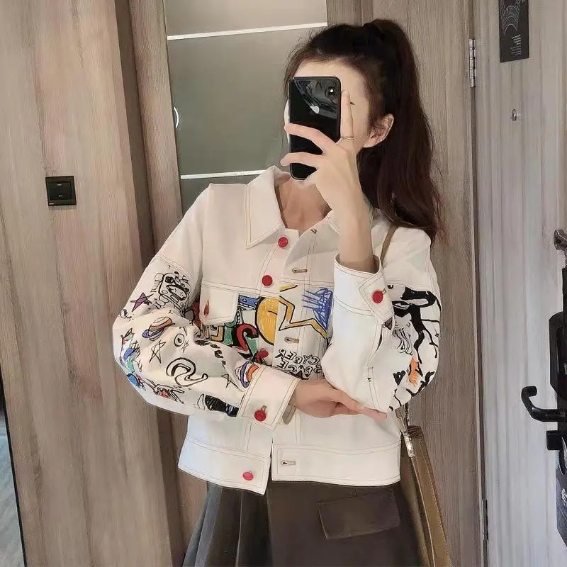 Women Fashion Jeans Top - Koreańska moda damska Wypoczynek Kowbojskie topy