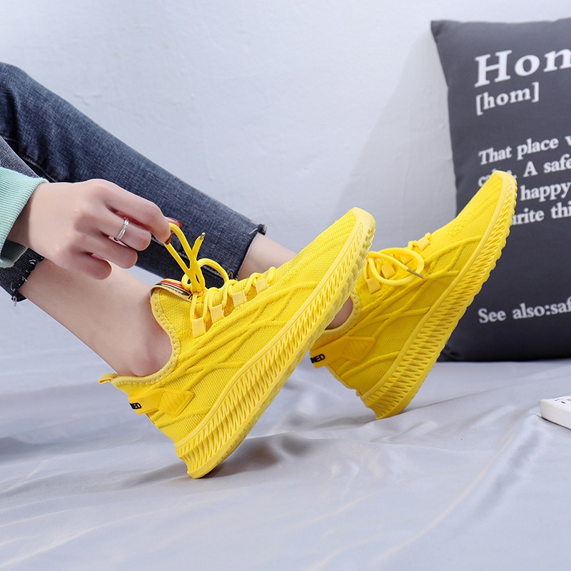 Women'S Yellow Fashion Sneakers - Modne damskie sneakersy na wiosnę 2026,