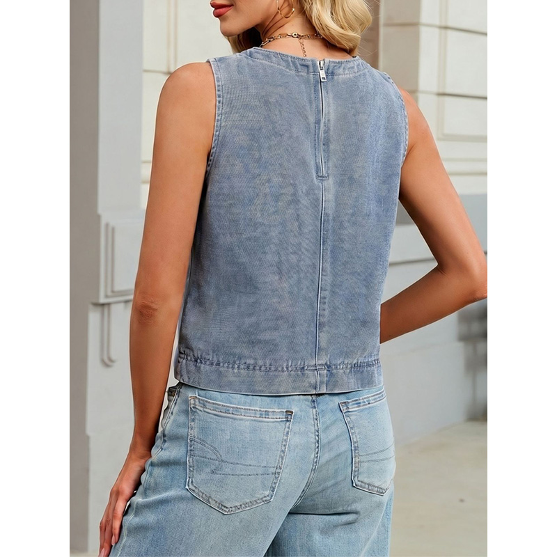 Benuynffy Casualowa Okrągła De – Women'S Fashion Vest Tops recenzja i cena