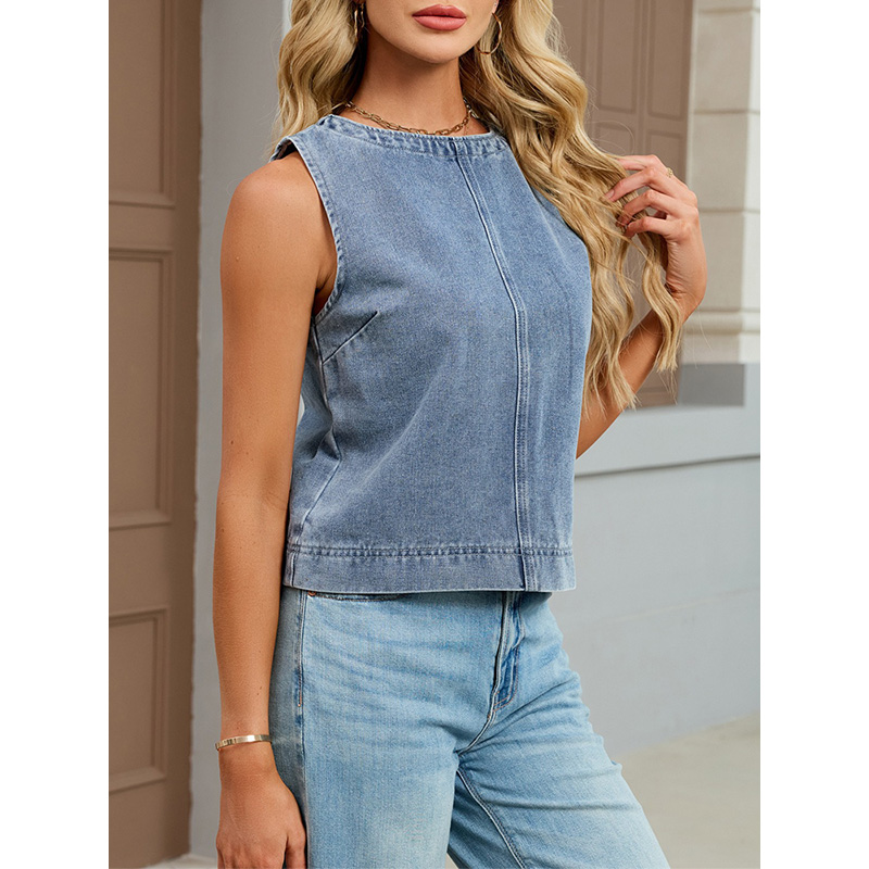 Benuynffy Casualowa Okrągła De – Women'S Fashion Vest Tops recenzja i cena
