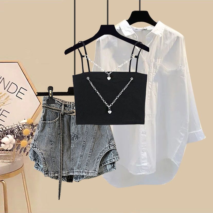 Zestaw letni damski 2024 nowa  – Women Fashion Jeans Top recenzja i cena