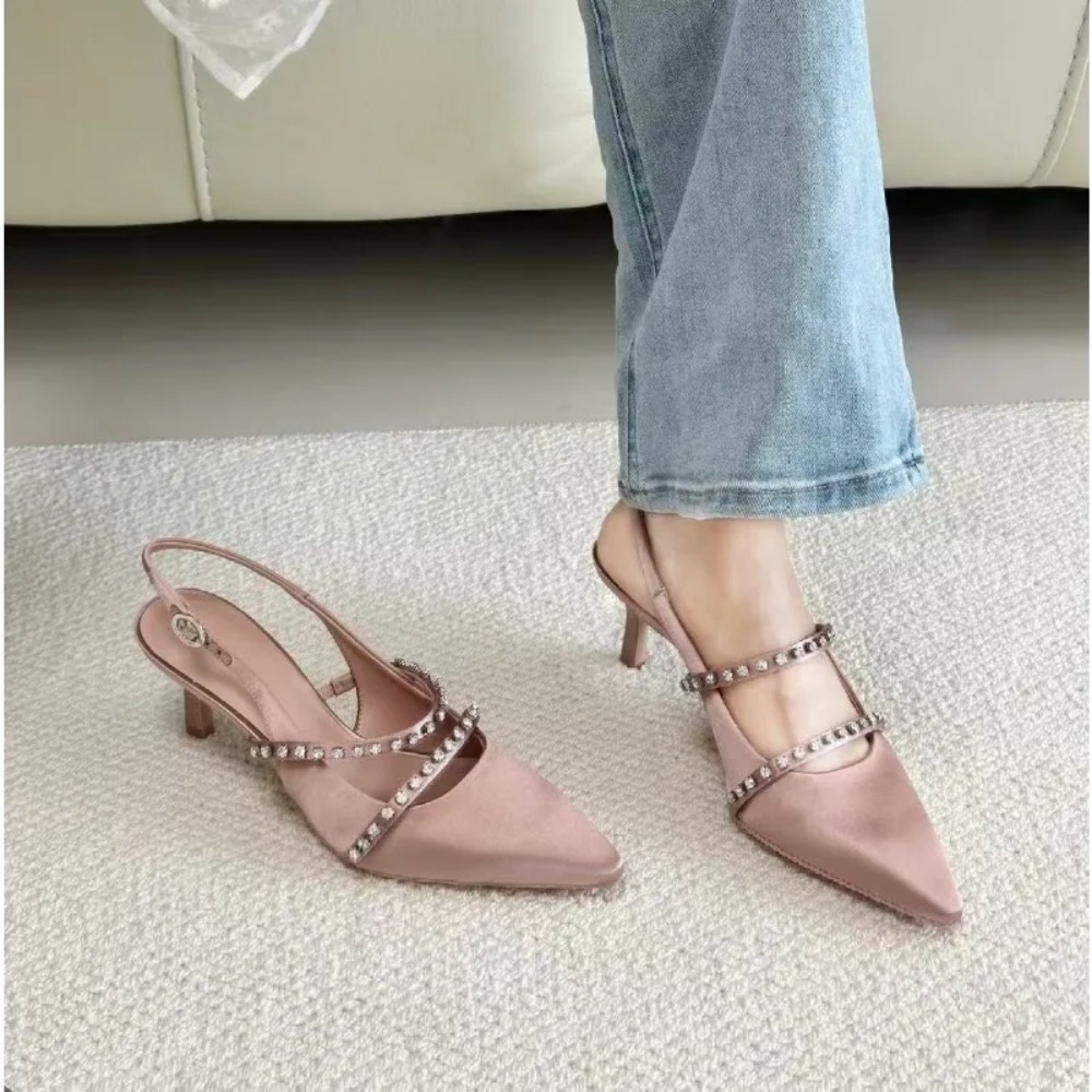 Modne damskie sandały różowe s – Slip Dress Satin recenzja i cena