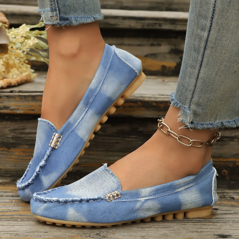 Modne jasnoniebieskie dżinsowe – Women'S Fashion Loafers recenzja i cena