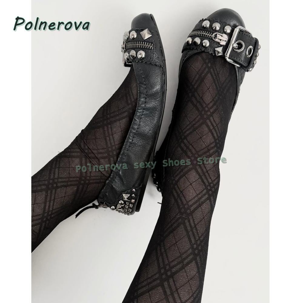 Buty Mary Jane z nitowaną klam – Women'S Fashion Loafers recenzja i cena