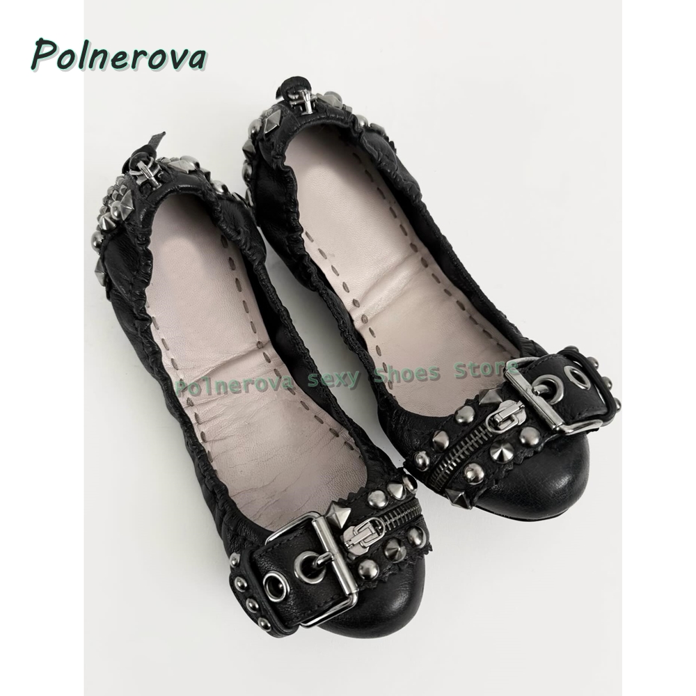 Buty Mary Jane z nitowaną klam – Women'S Fashion Loafers recenzja i cena