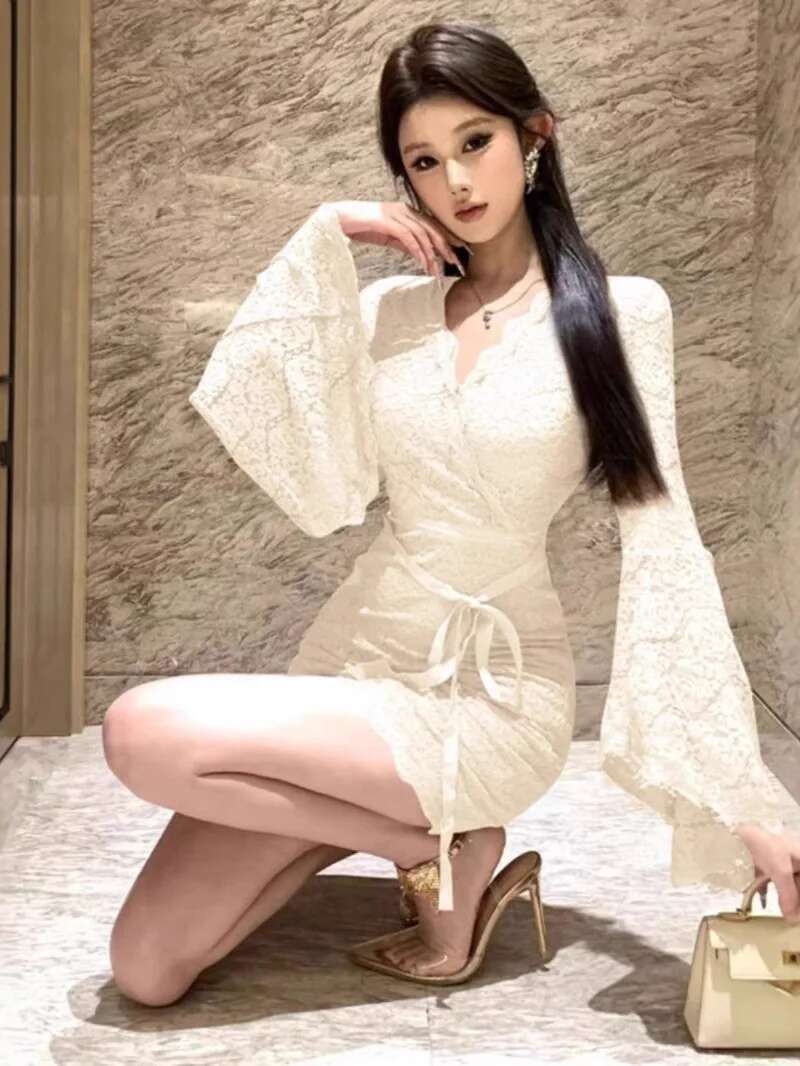 Seksowna koronkowa sukienka z  – Women Fashion Dress Names recenzja i cena