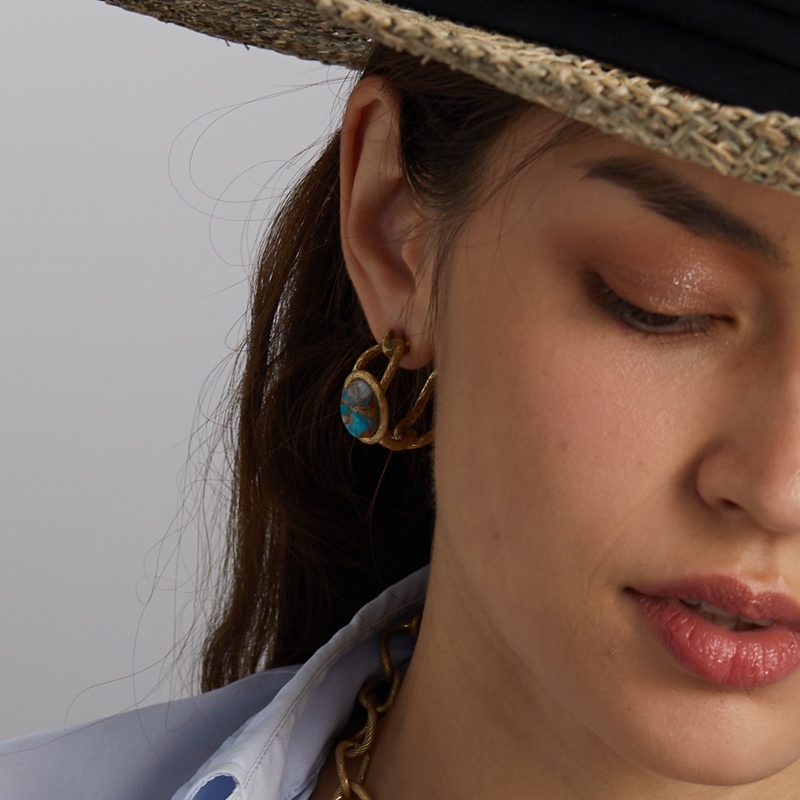 Retro Kolczyki z Naturalnego K – Women'S Fashion Guide recenzja i cena