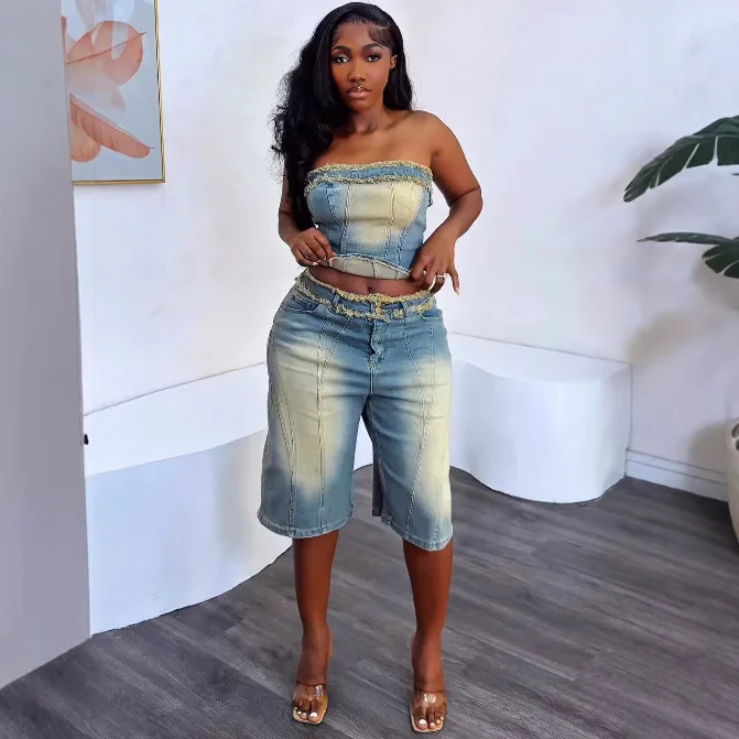 Europejskie i amerykańskie gar – Women Fashion Jeans Top recenzja i cena